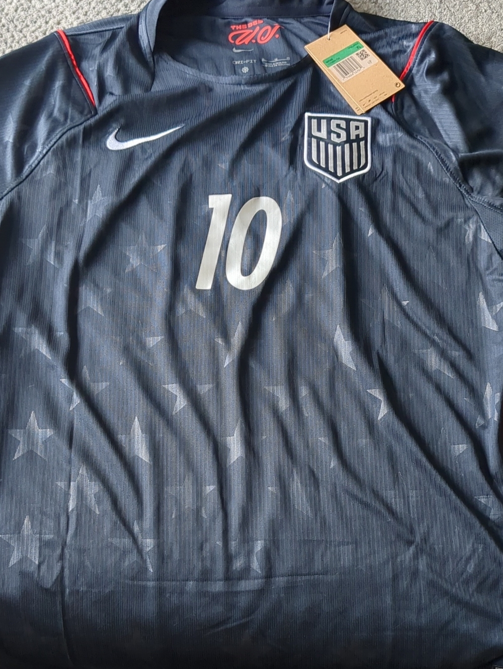 Rare Nike Navy USA #10 Star- Soccer Jersey